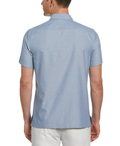 Short Sleeve Solid Oxford Shirt (Captains Blue) 
