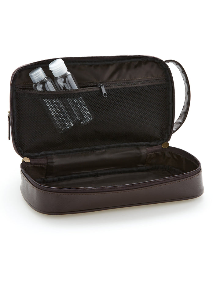 Pebble Travel Kit with Zip Top Closure (Brn)