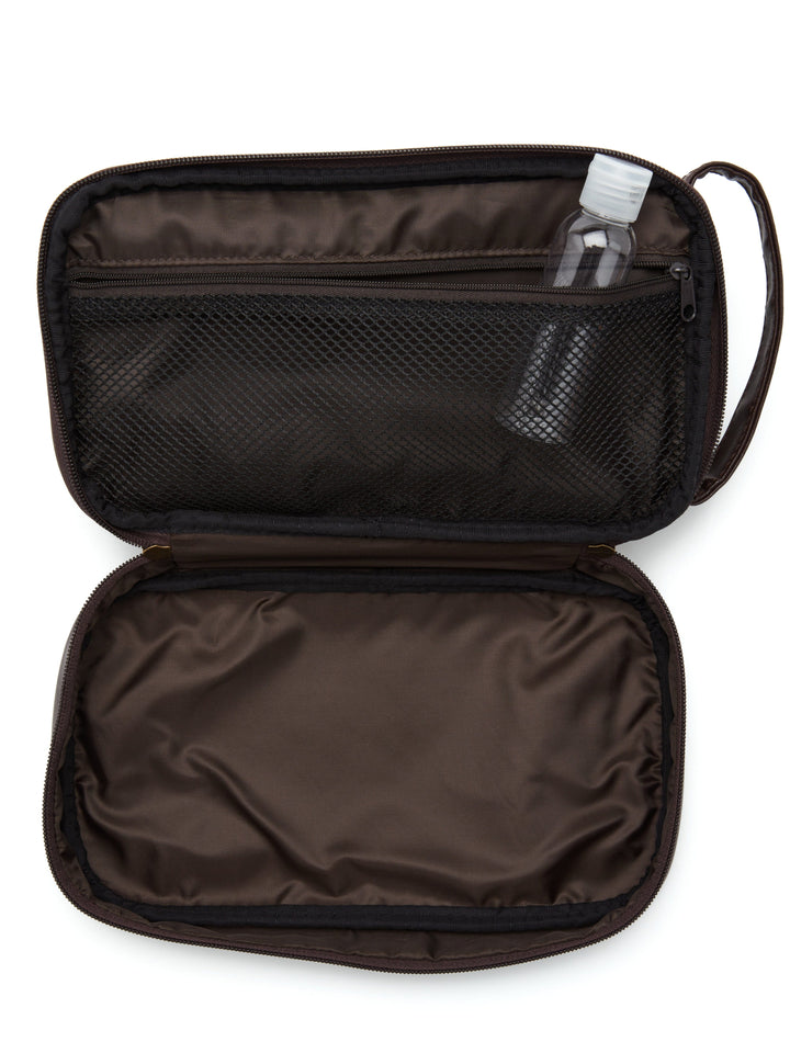 Pebble Travel Kit with Zip Top Closure (Brn)