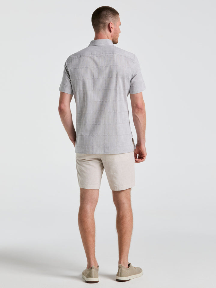 8" Flat Front Linen Cotton Short (Natural Linen)