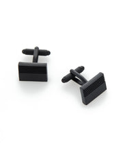 Black Coated Cuff Links (Blk) 