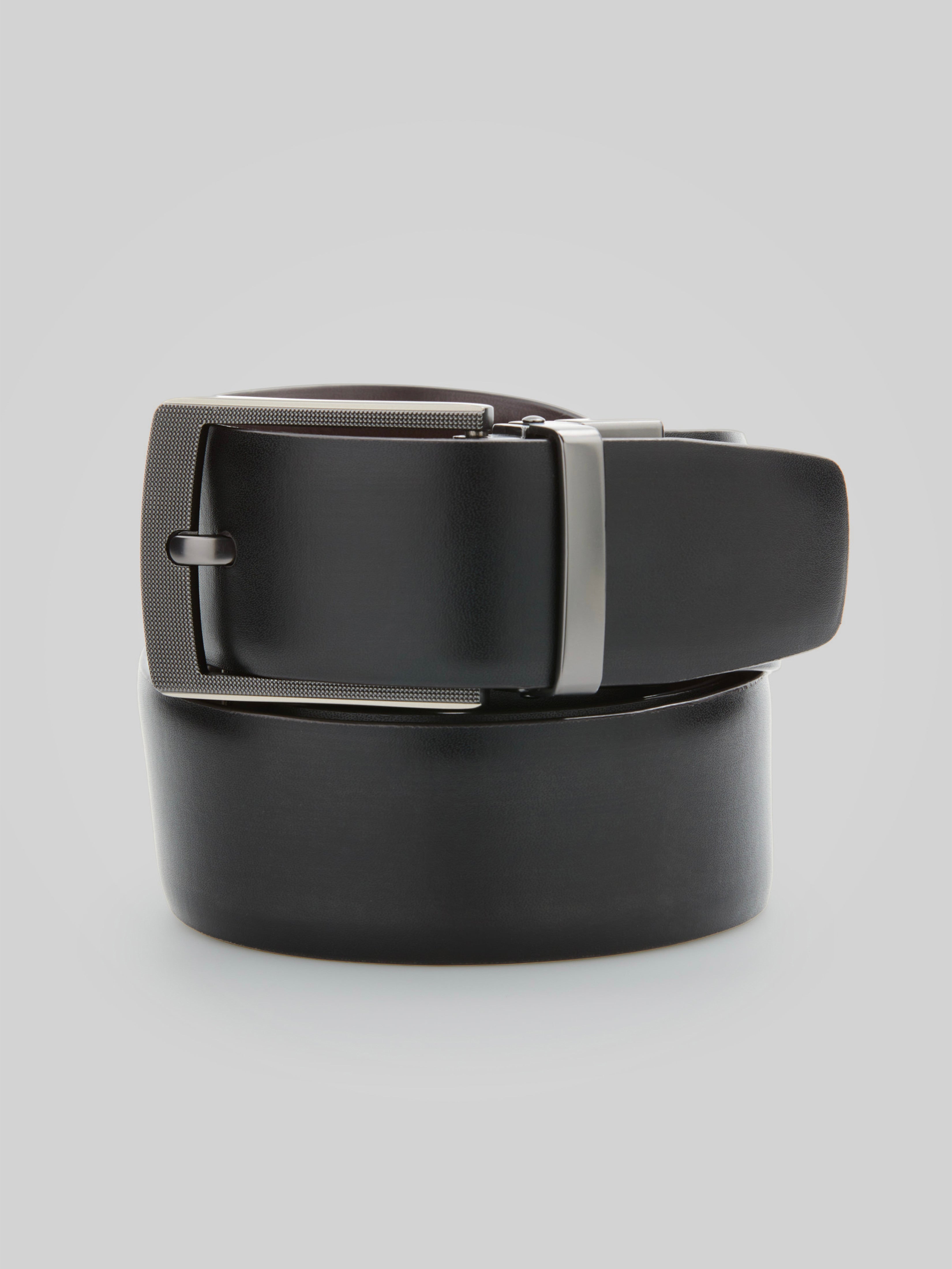 Perry Ellis Men's Cabernet Leather Reversible Belt - Brown Perry Ellis Men's Cabernet Leather Reversible Belt - Brown