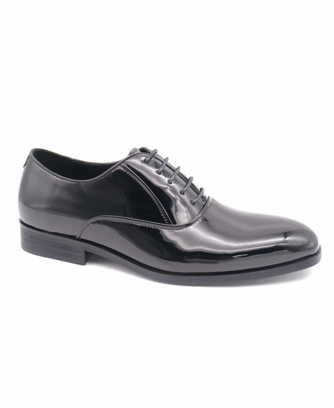 Faux Leather Oxford Pattent Shoe