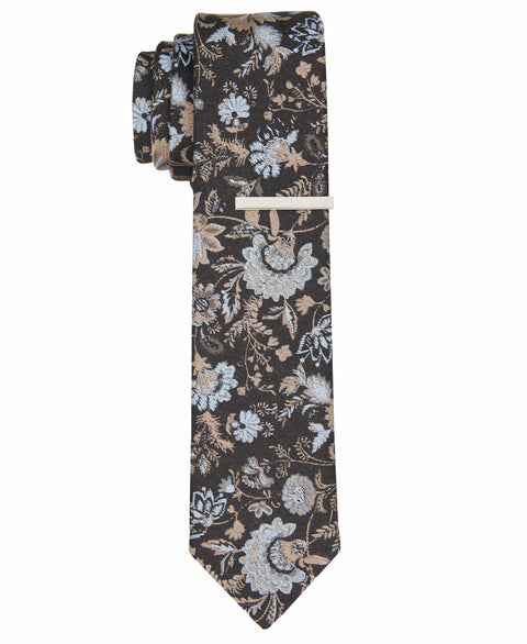Gunnar Floral Tie (Brown) 