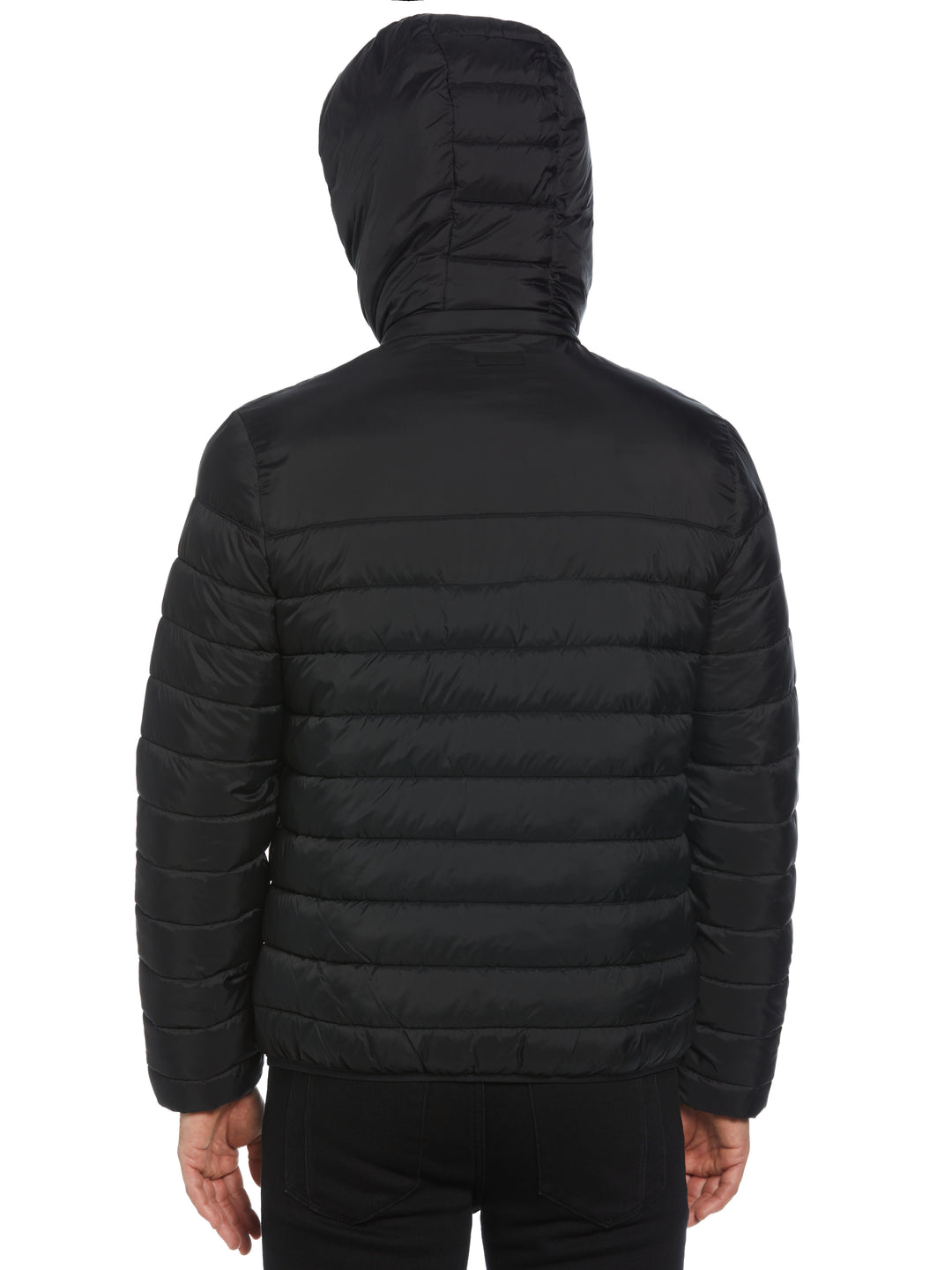 Lightweight Hooded Puffer Jacket (Black)