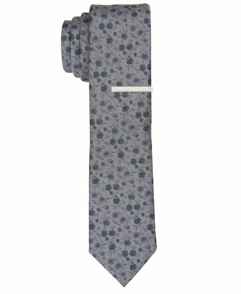 Olvera Floral Grey Tie (Grey) 