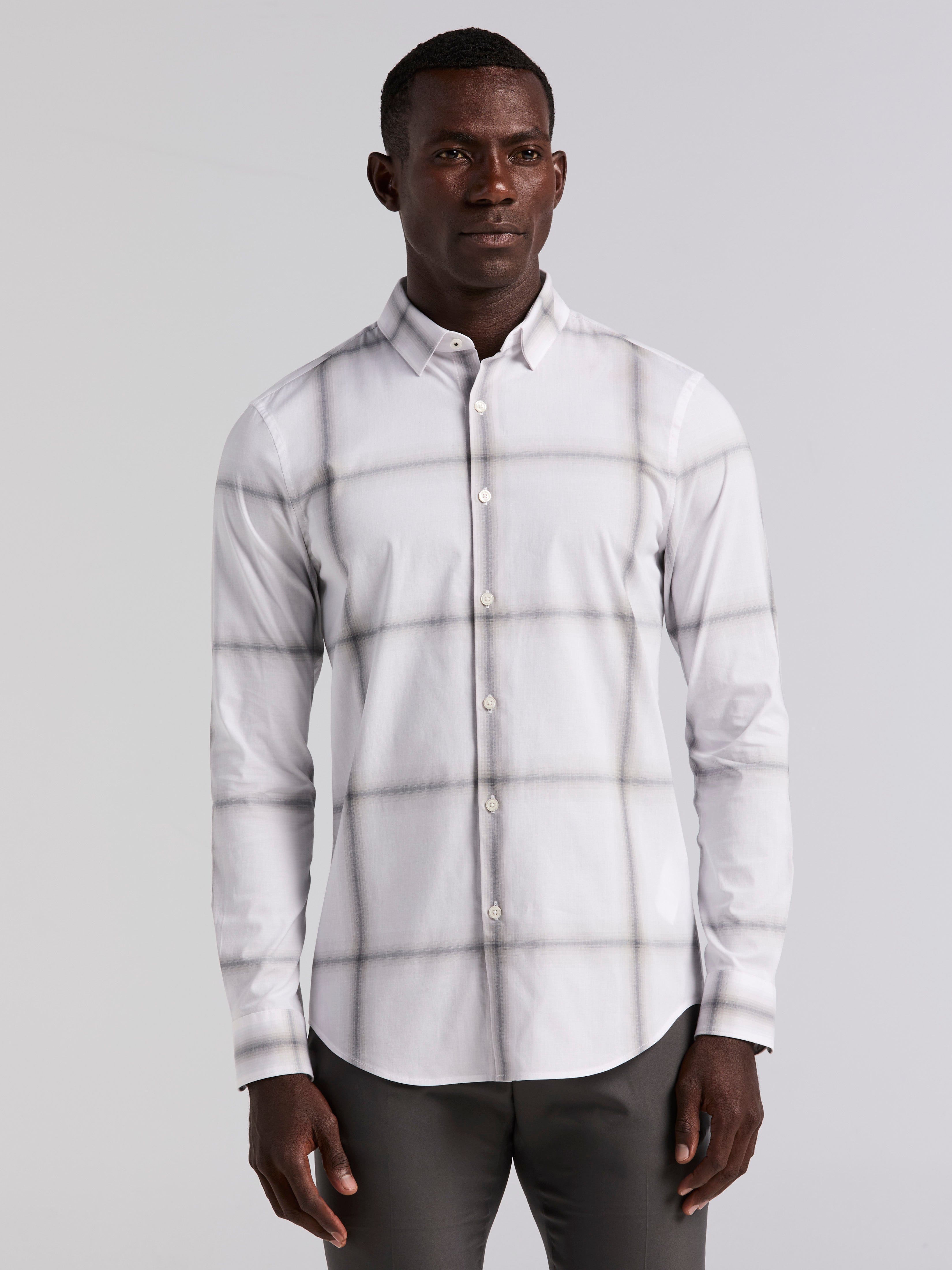 Ombre Plaid Poplin Shirt – Perry Ellis