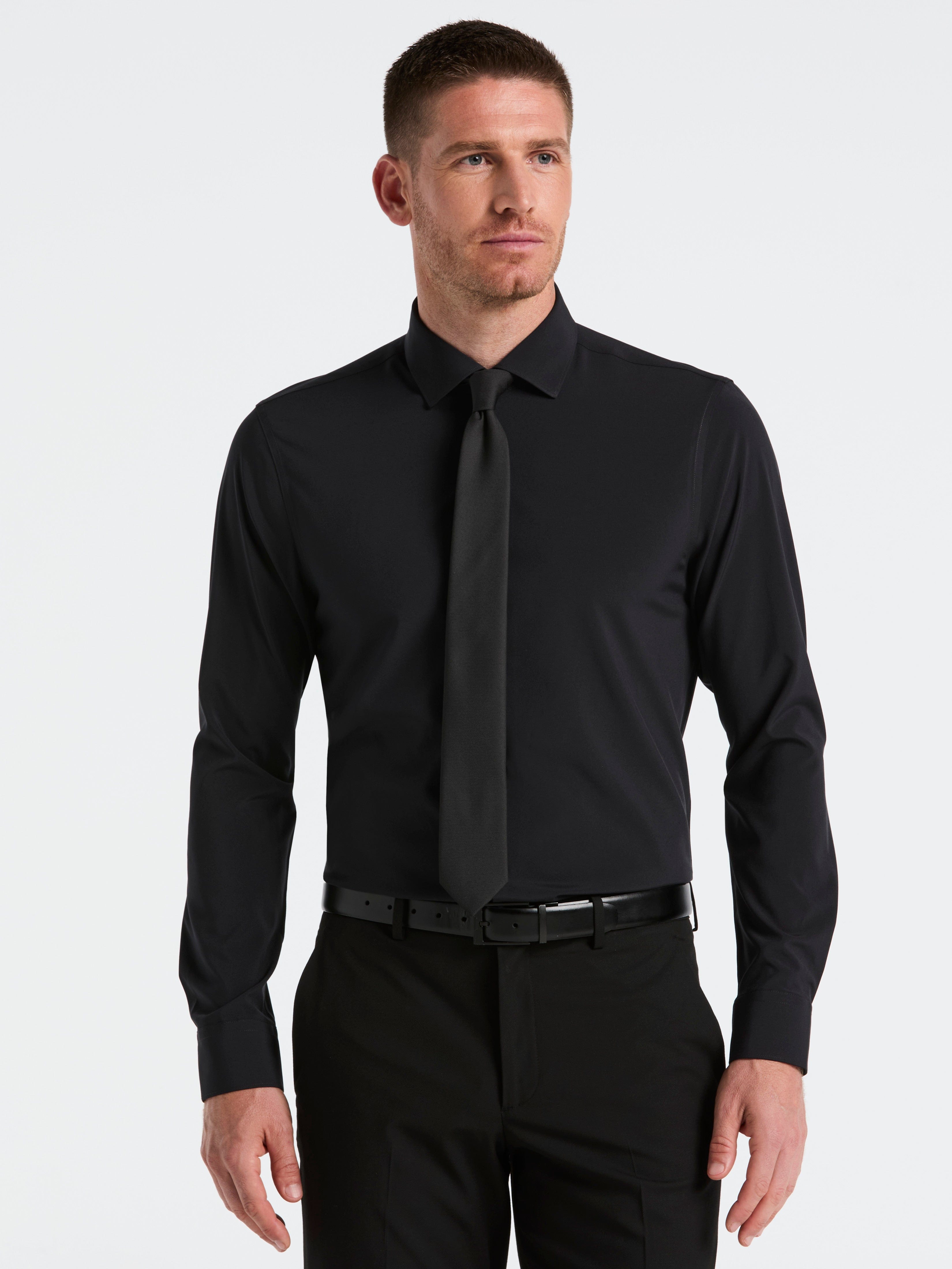 perry ellis modern fit dress shirt Tech + Stretch Cotton Blend Dress Shirt – Perry Ellis main image 0