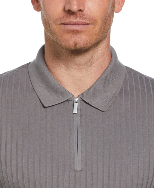 Perry Ellis men's short sleeve polo shirt with ribbed collar Perry Ellis men's short sleeve polo shirt with ribbed collar