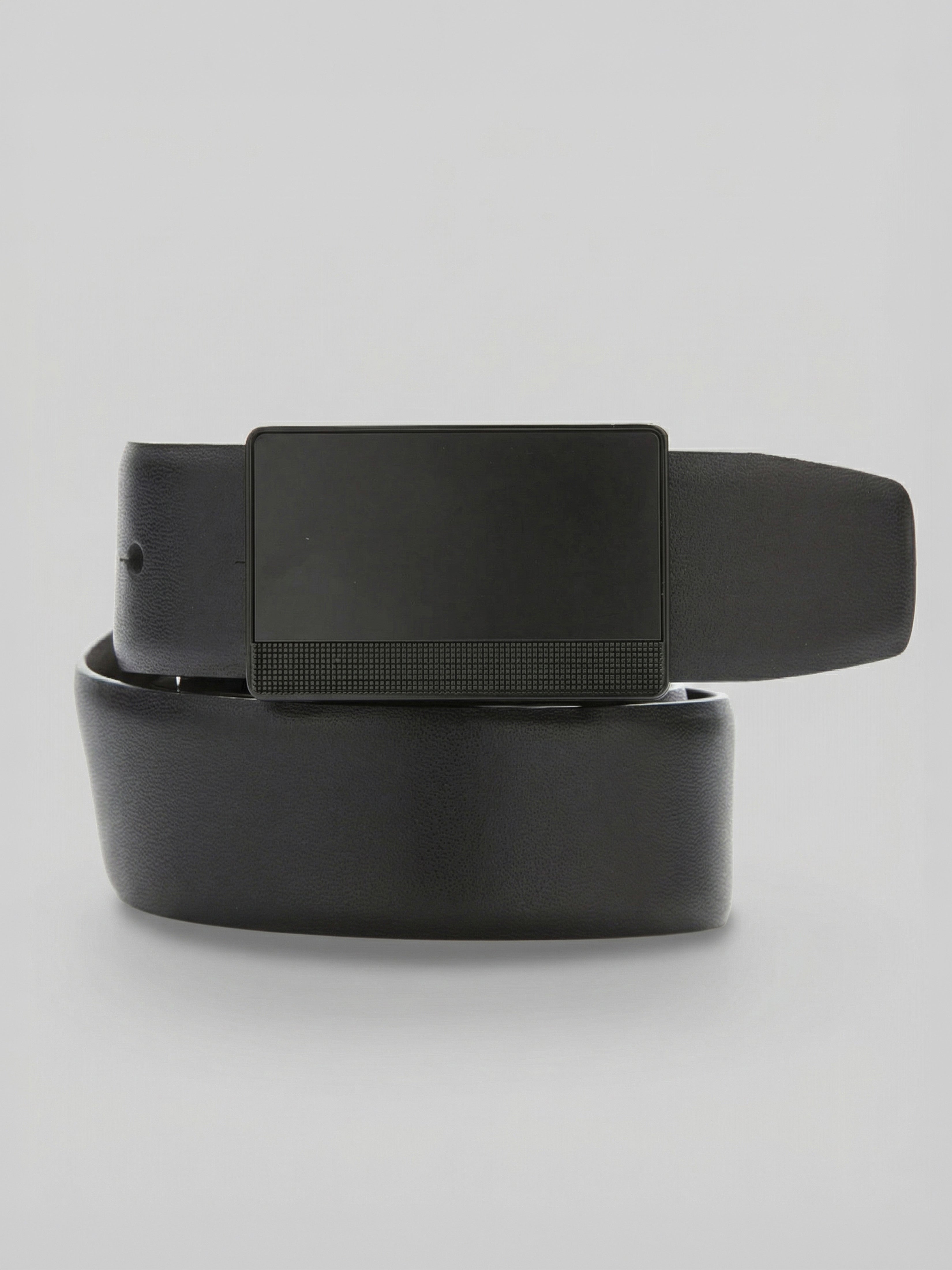 小物 w reversible leather belt ovy Reversible Leather Belt with Black Pattern Plaque – Perry Ellis