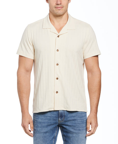 Short Sleeve Stripe Camp Shirt (Birch) 