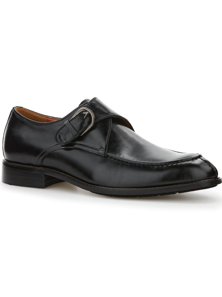 Single Monk Strap Dress Shoe (Black)
