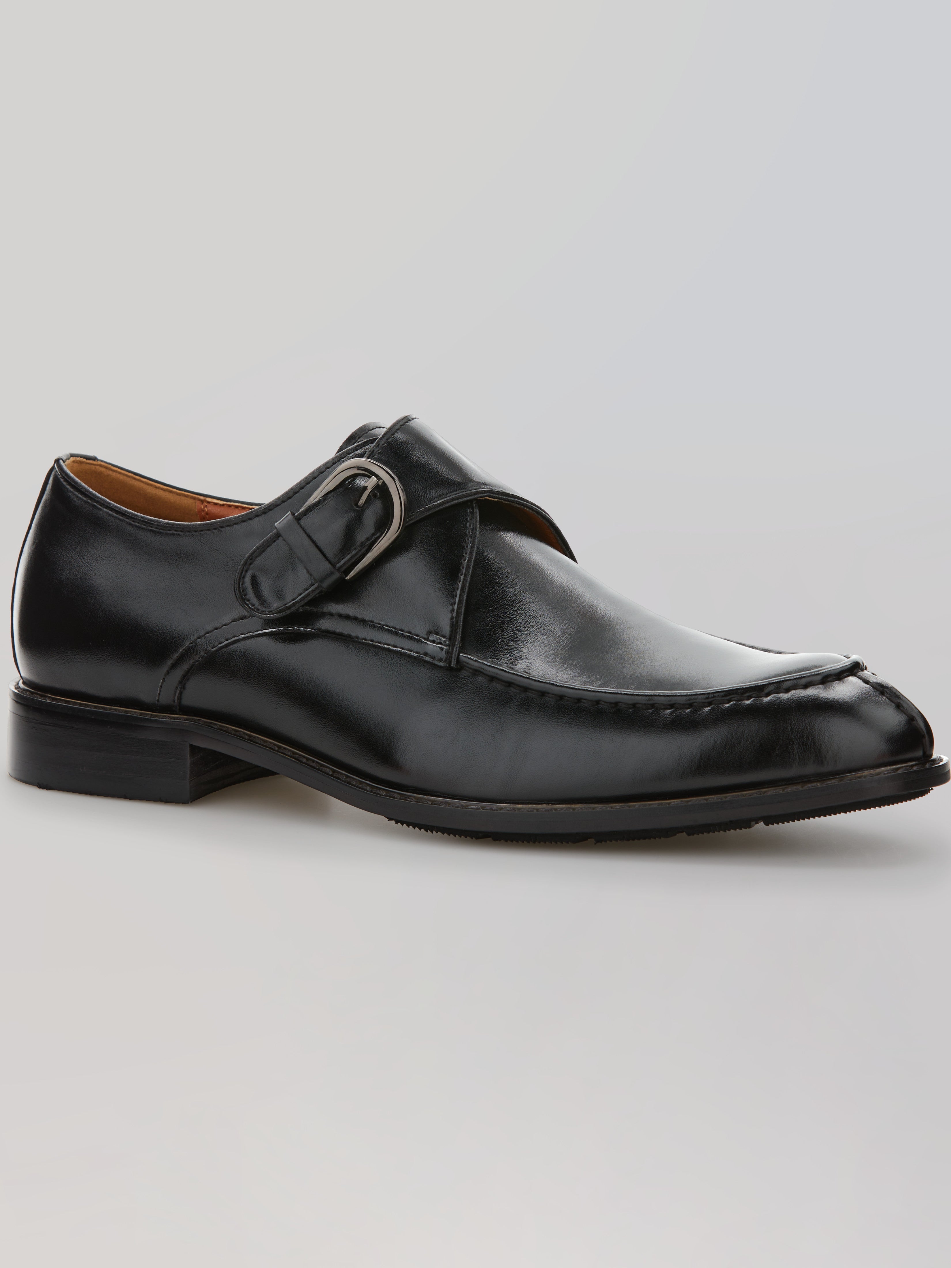 Perry Ellis Men's Portfolio Single Monk Strap Dress Shoes in Black, Size 10, Regular Perry Ellis Men's Portfolio Single Monk Strap Dress Shoes in Black, Size 10, Regular