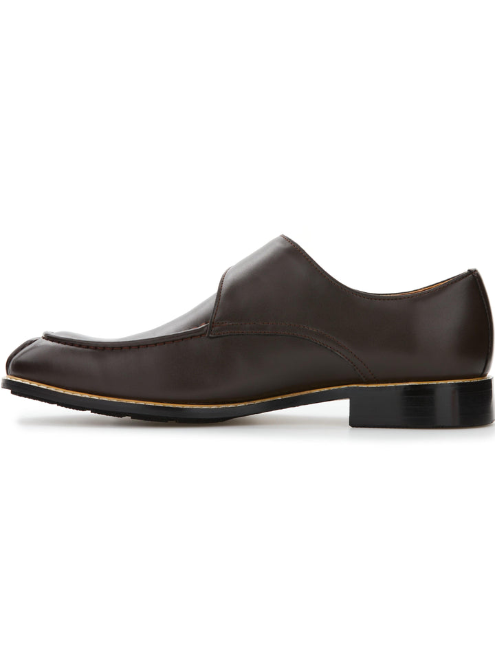 Single Monk Strap Dress Shoe (Coffee)