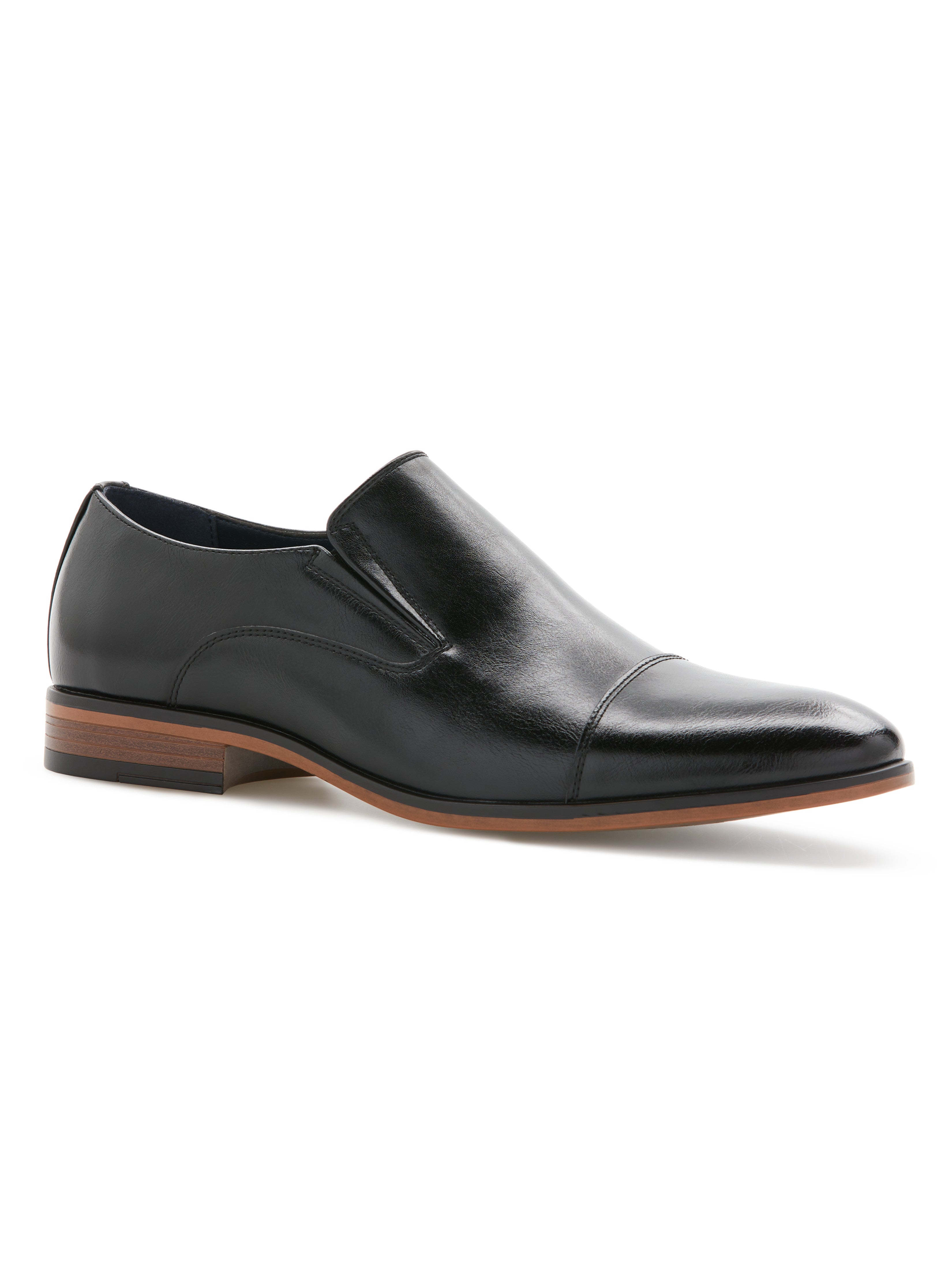 Perry Ellis Men\'s Sleek Black Slip-On Loafers The Smith II – Perry Ellis main image 4