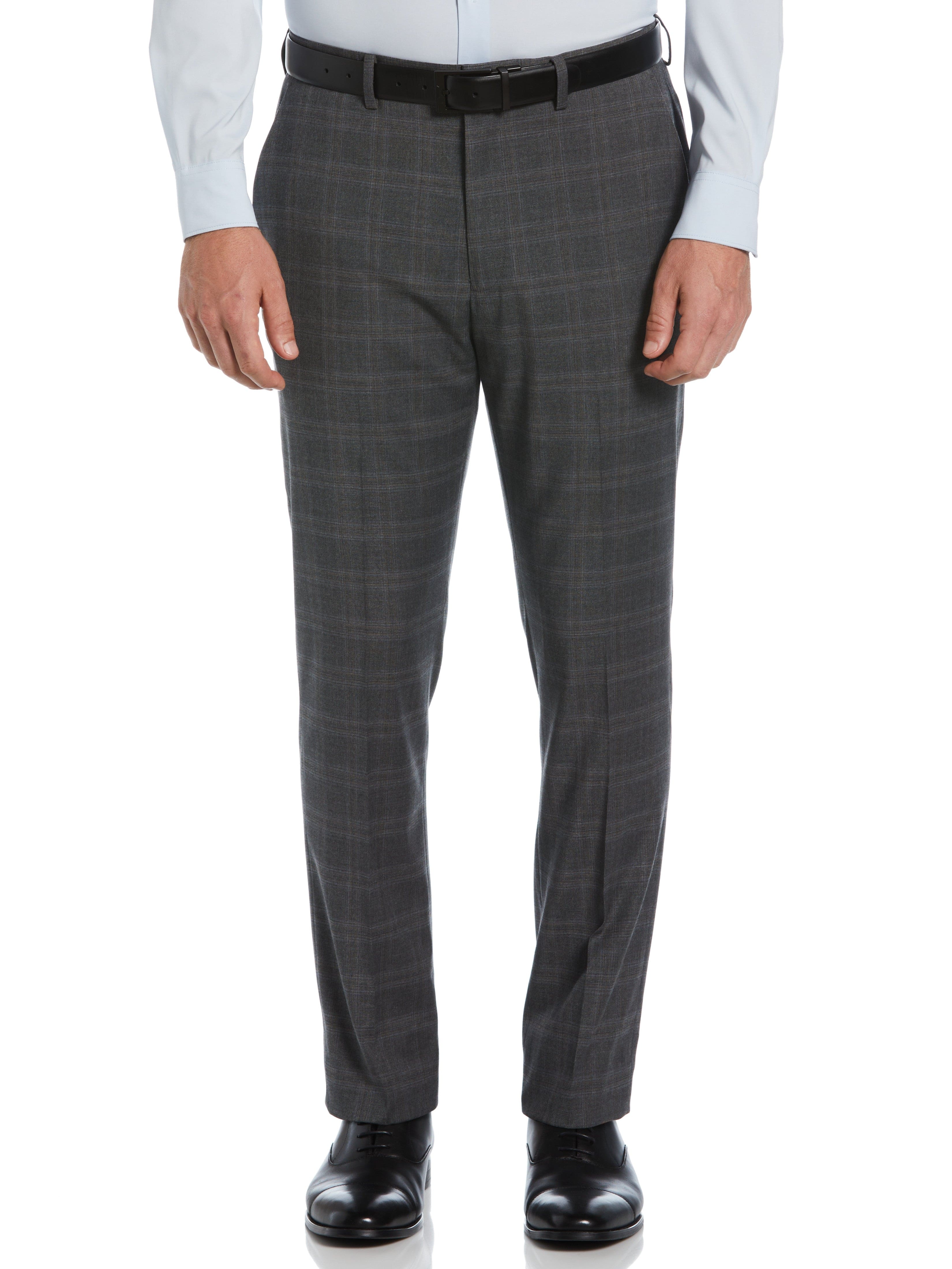 mens skinny grey dress pants Slim Fit Deco Plaid Suit Pant