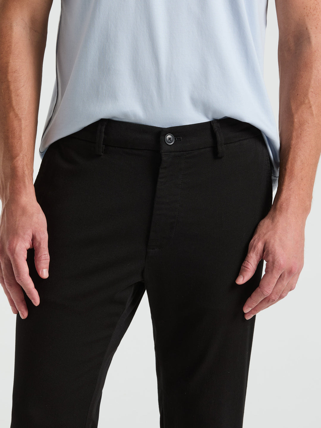 Slim Fit Garment Dyed Chino (Black)