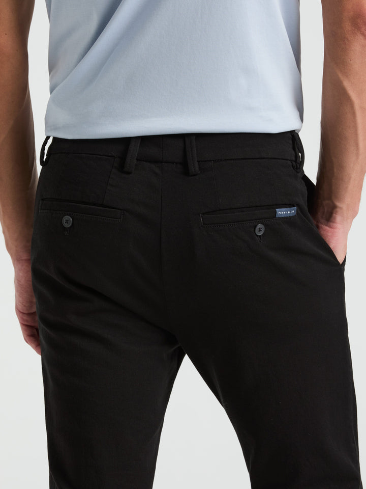 Slim Fit Garment Dyed Chino (Black)