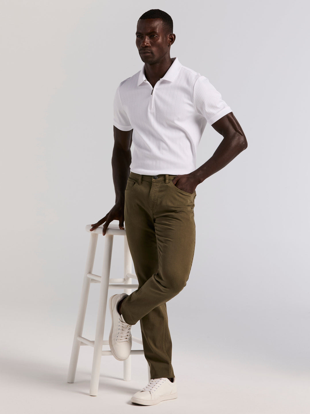 Slim Fit Five Pocket Pant (Grape Leaf)