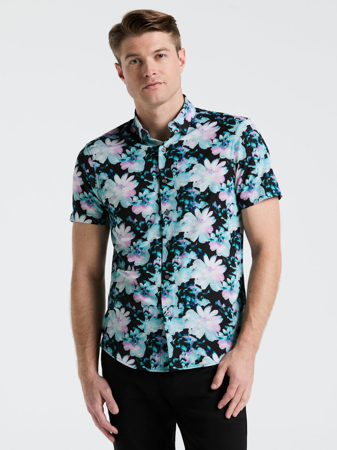Floral Print Shirt (Orchid Ice)