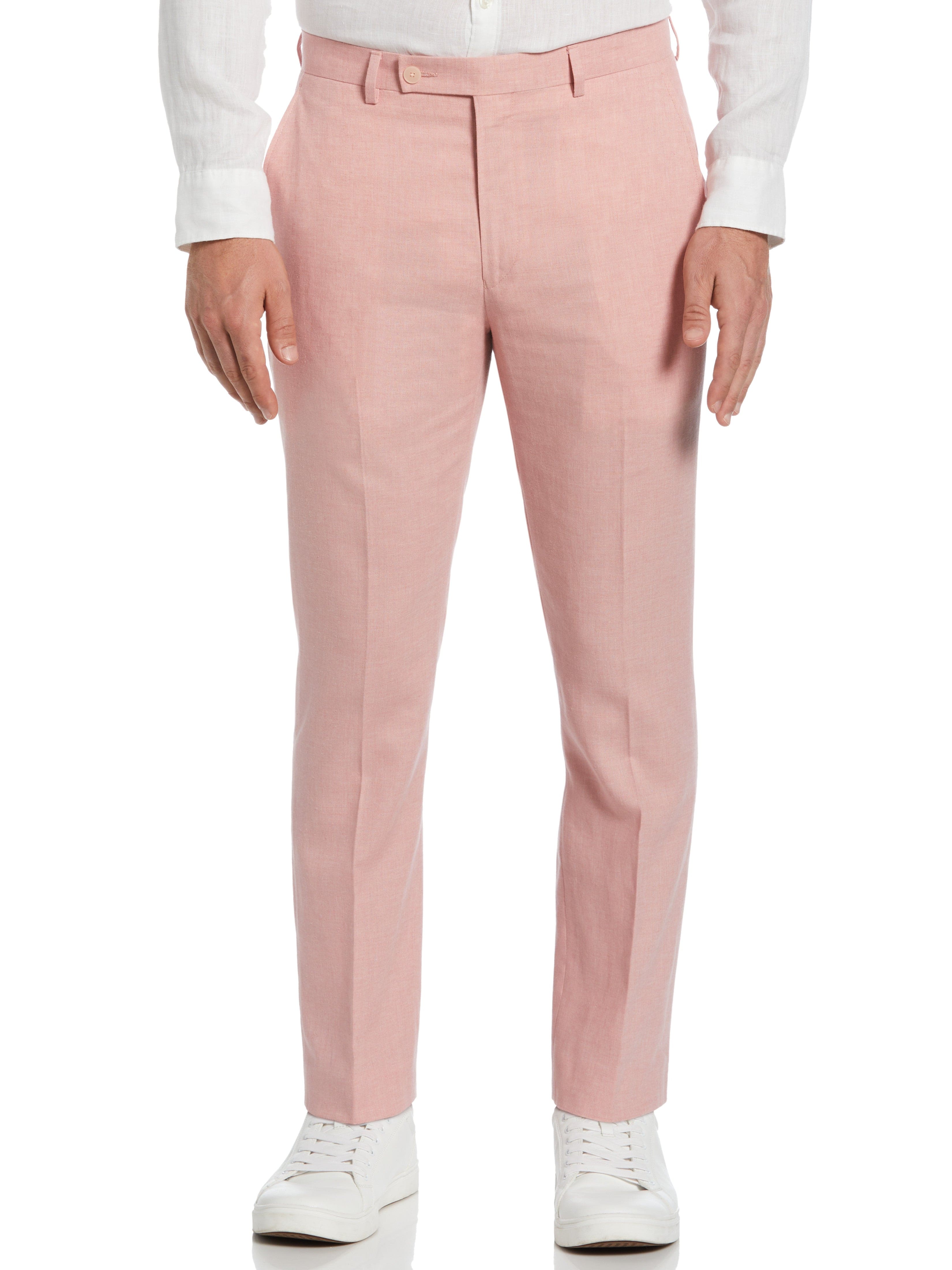 Slim Fit Linen Blend Suit Pant – Perry Ellis