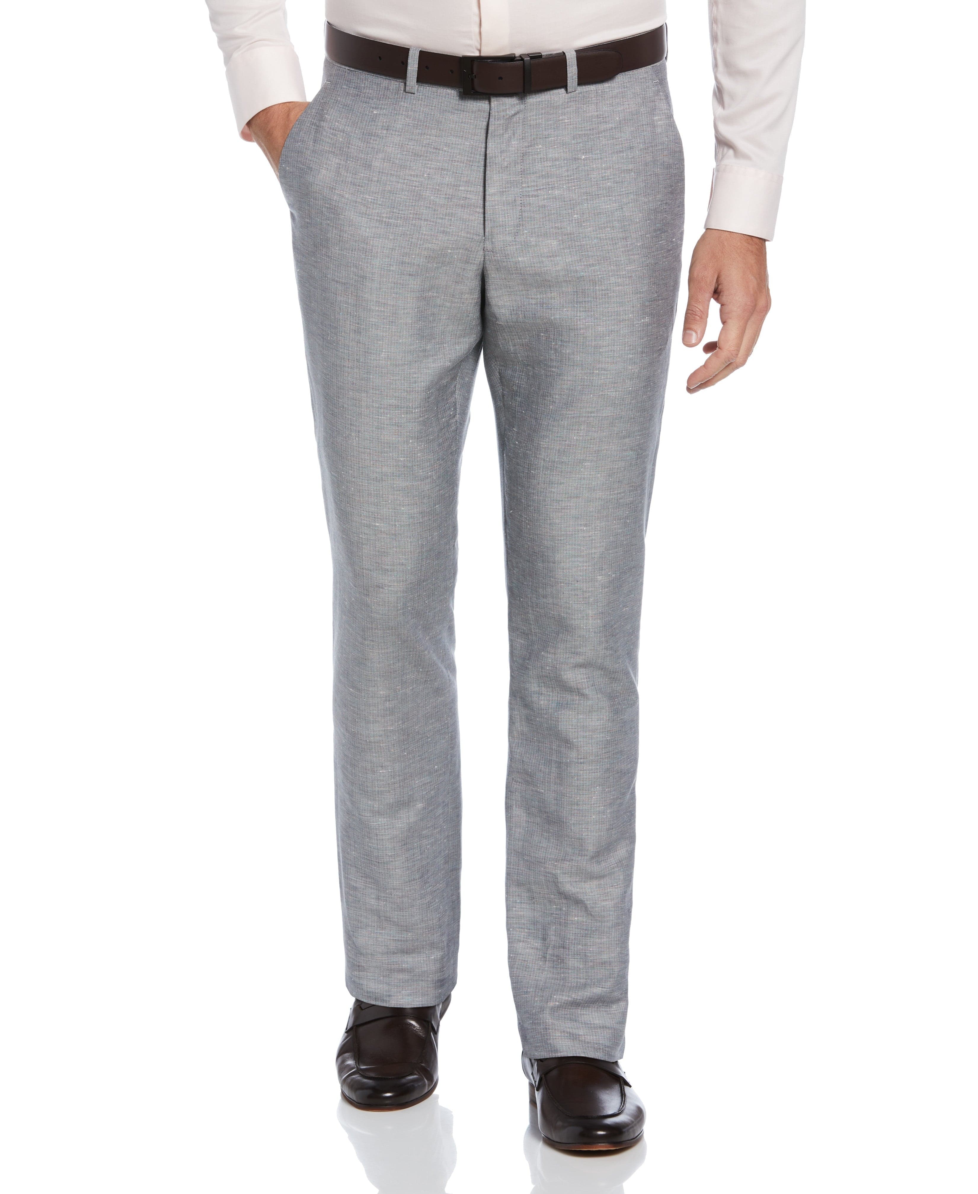 Slim Fit Linen Blend Textured Suit Pant – Perry Ellis