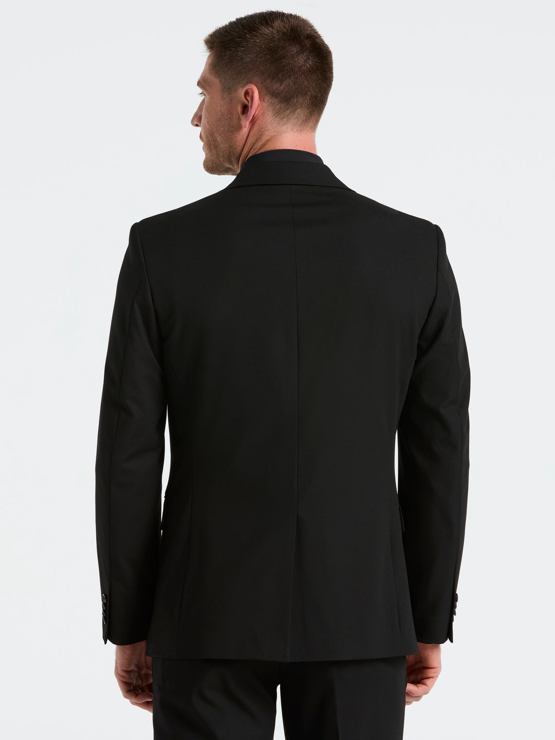Dobby Louis Slim Fit Suit Jacket (Black)