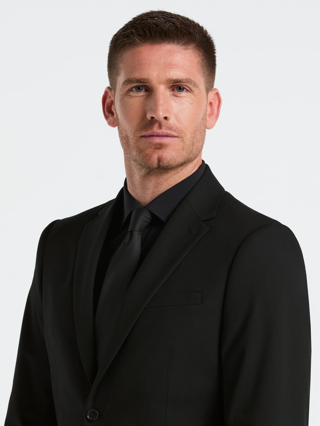 Dobby Louis Slim Fit Suit Jacket (Black)