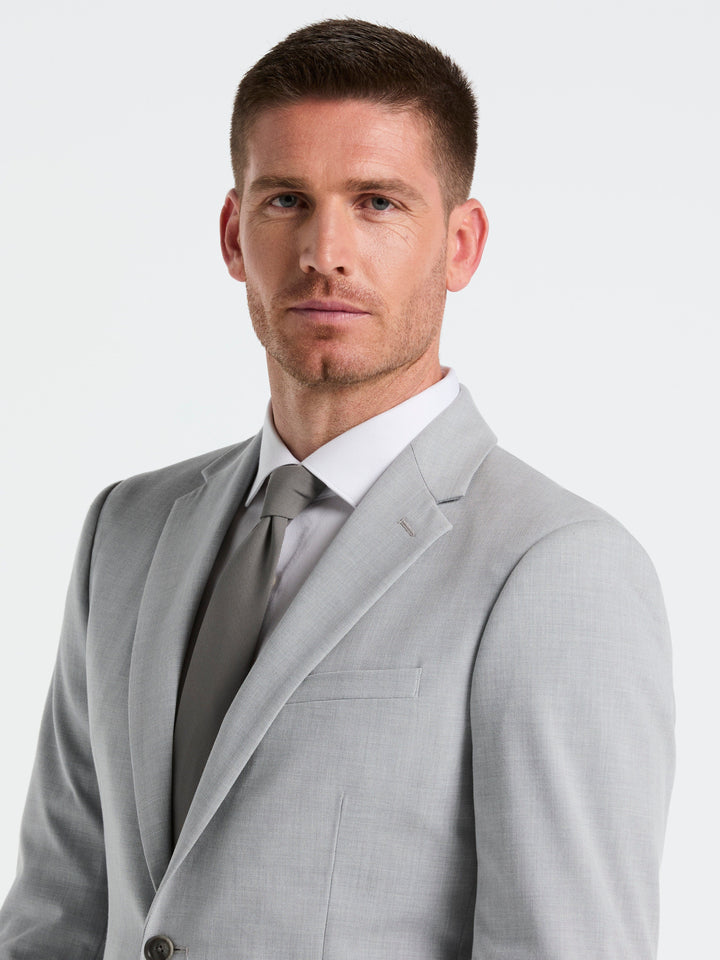 Dobby Louis Slim Fit Suit Jacket (Felt Grey)