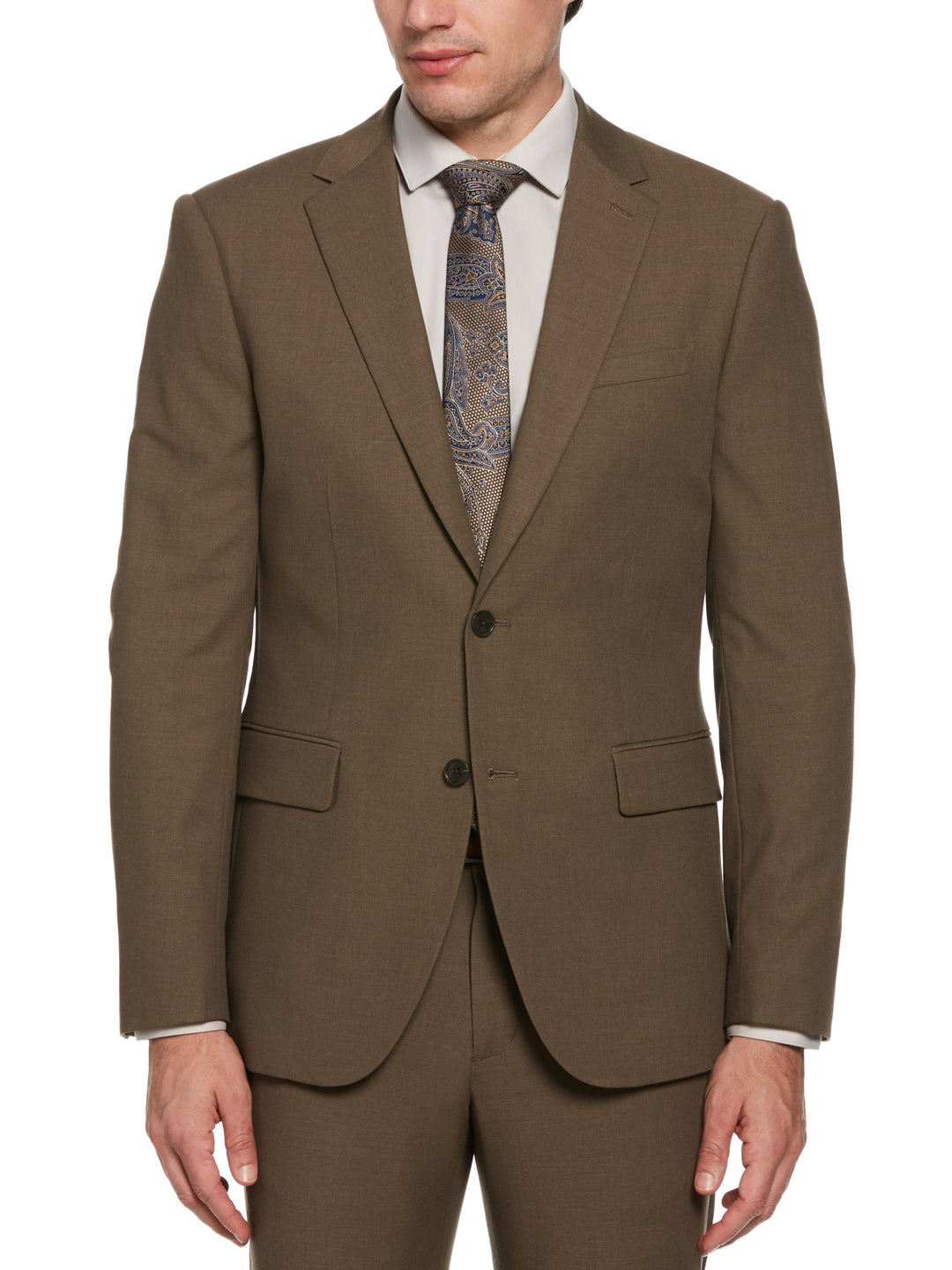 Dobby Louis Slim Fit Suit Jacket (Mushroom Grey)