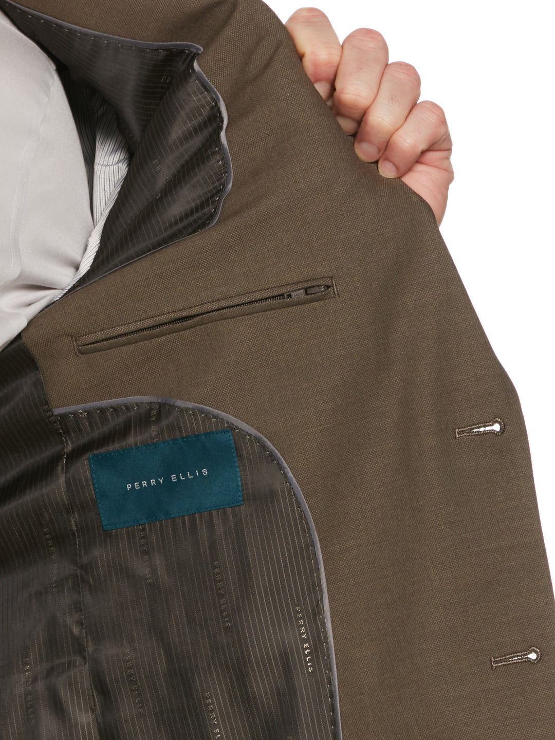 Dobby Louis Slim Fit Suit Jacket (Mushroom Grey)