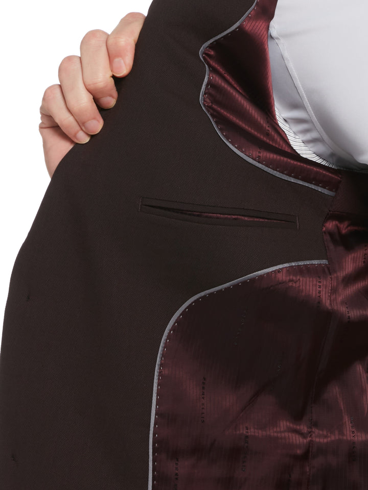 Dobby Louis Slim Fit Suit Jacket (Port)