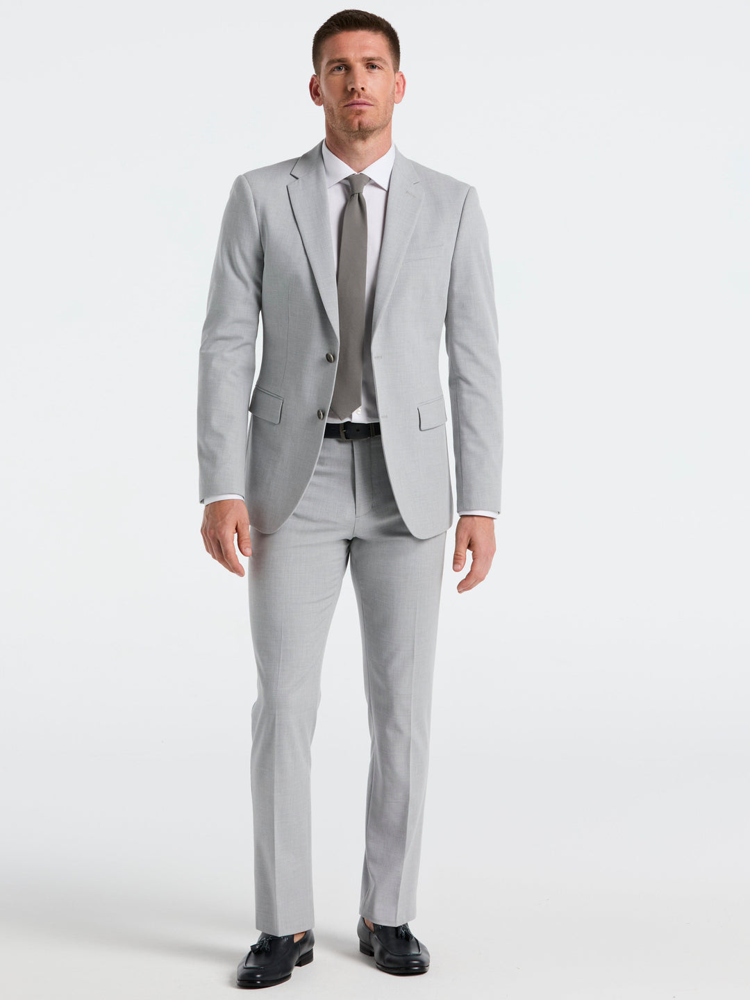 Dobby Louis Slim Fit Suit Pants (Felt Grey)