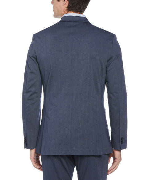 Slim Fit Microgrid Knit Suit Jacket (Medium Navy) 