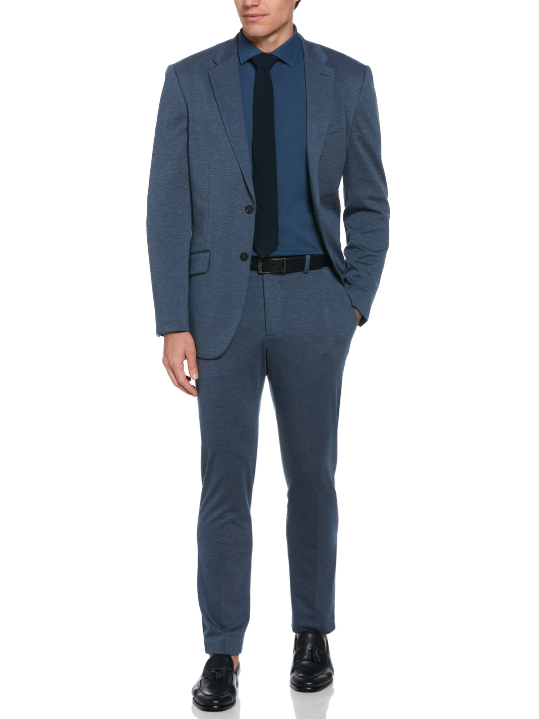 Slim Fit Neat Knit Jacket (Ink)
