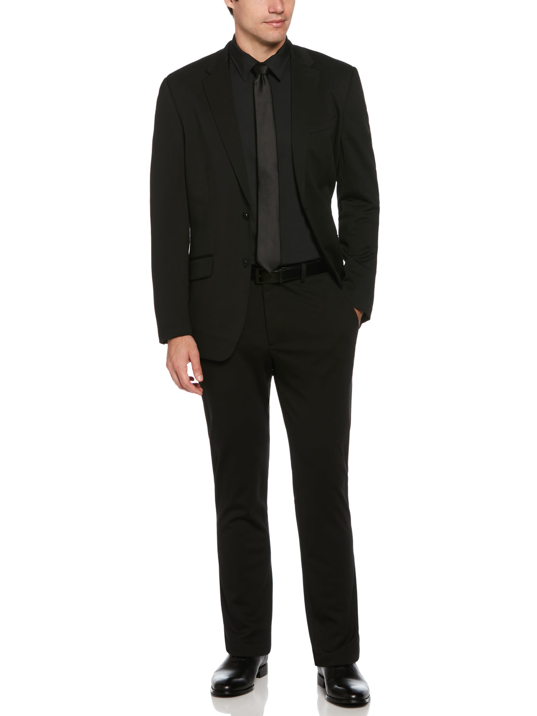 Slim Fit Neat Knit Jacket (Black)
