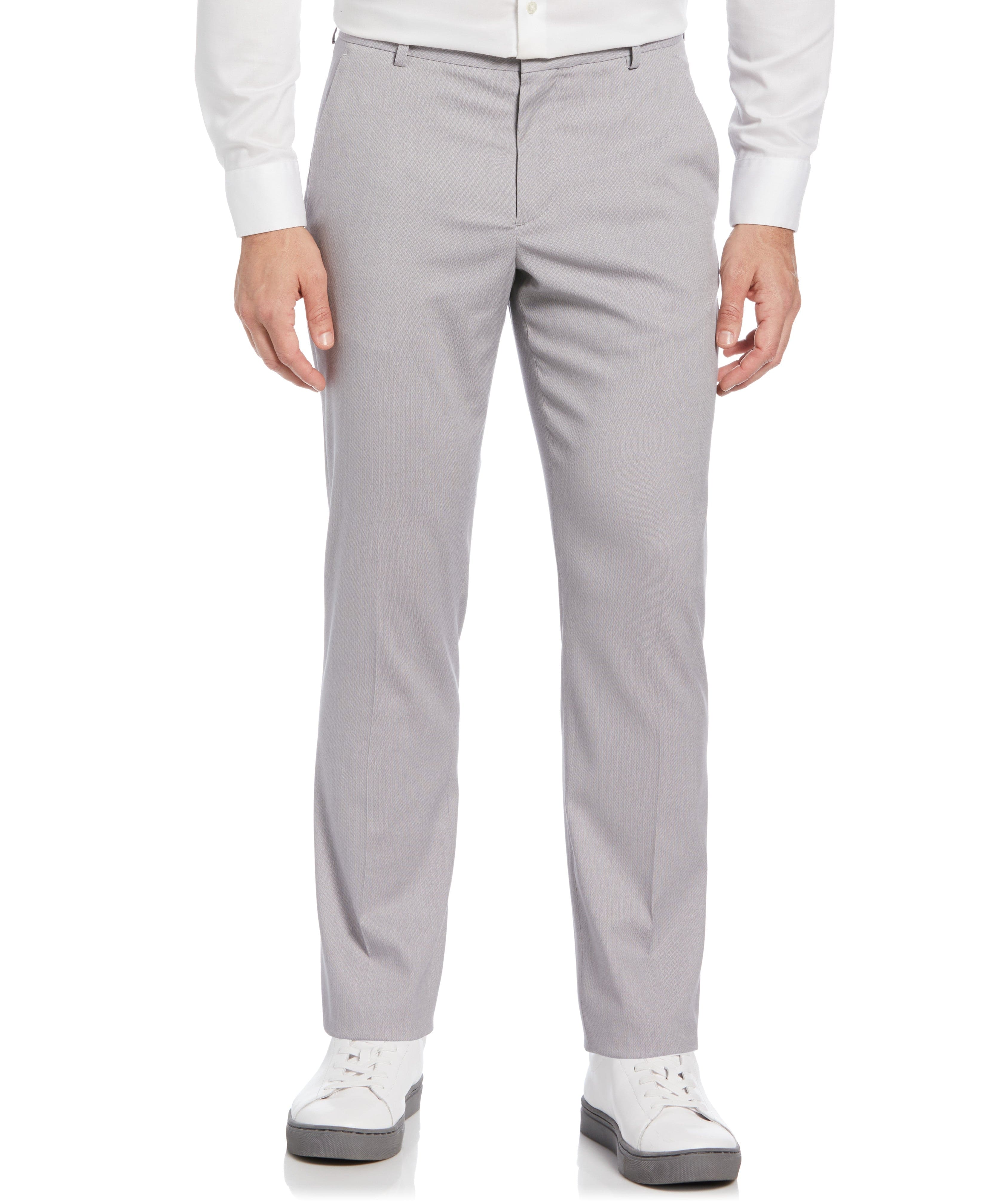 Perry Ellis Outlet Men's Slim Fit Water Resistant Tech Suit Pants in Winetasting-RT/red, Size 30, Polyester/Elastane/Viscose