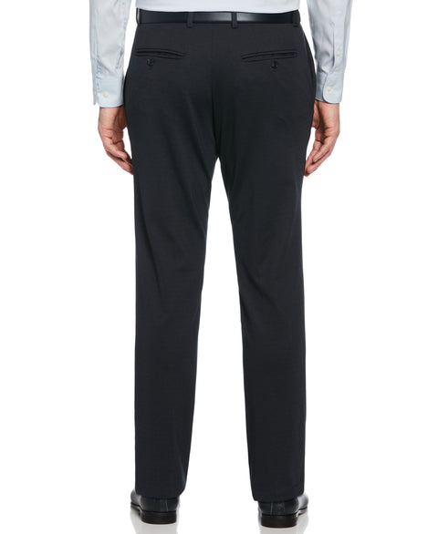 Slim Fit Flat Front Stretch Knit Suit Pant (Dark Sapphire) 