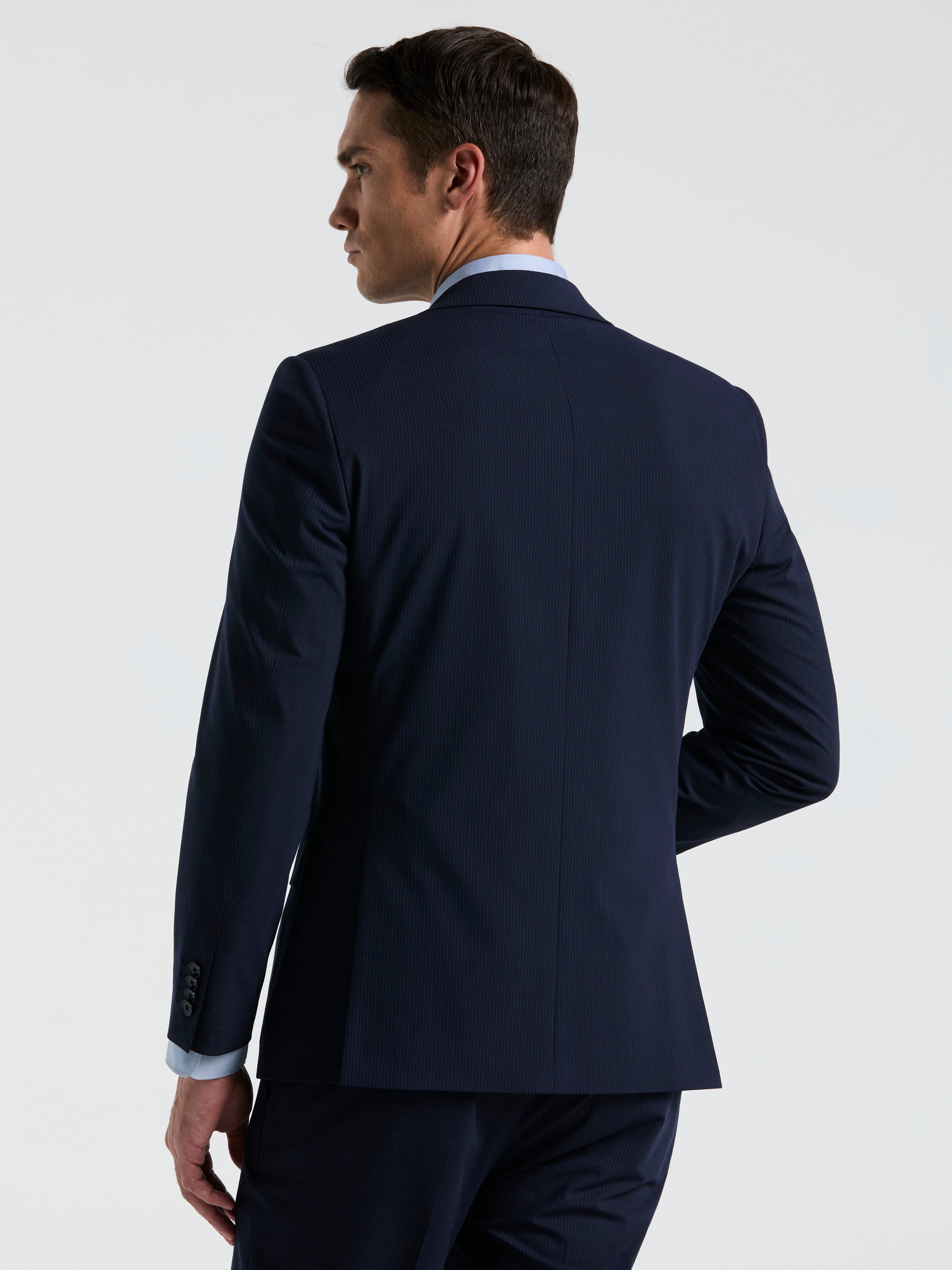 Slim Fit Pinstripe Suit Jacket – Perry Ellis
