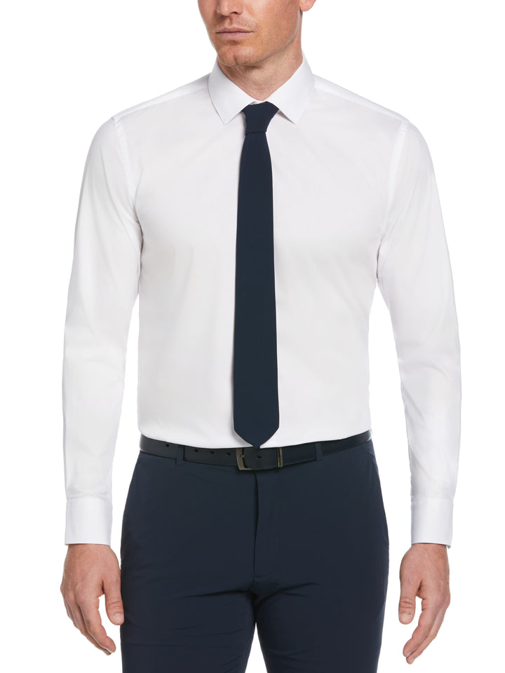 Bright White Solid Dress Shirt (Bright White)
