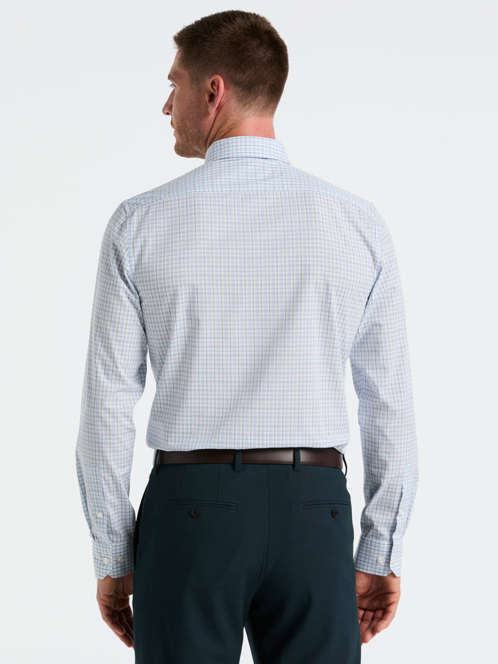 Stretch Checkered Shirt (Blue)