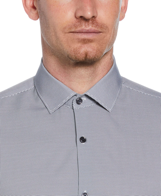 Men's 4-Way Stretch Houndstooth Shirt | Perry Ellis