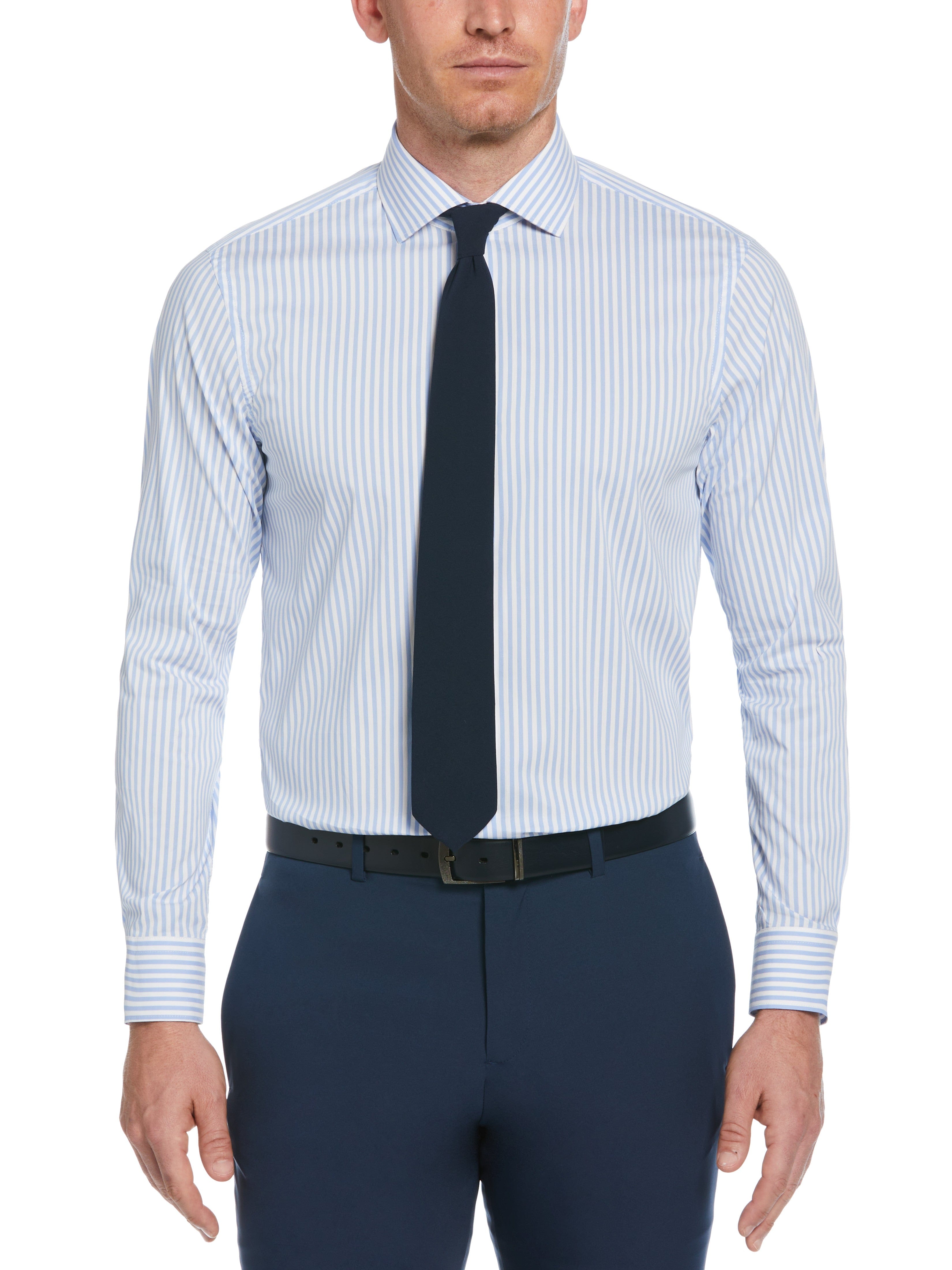 Slim Fit Striped Print Dress Shirt Slim Fit Striped Print Dress Shirt
