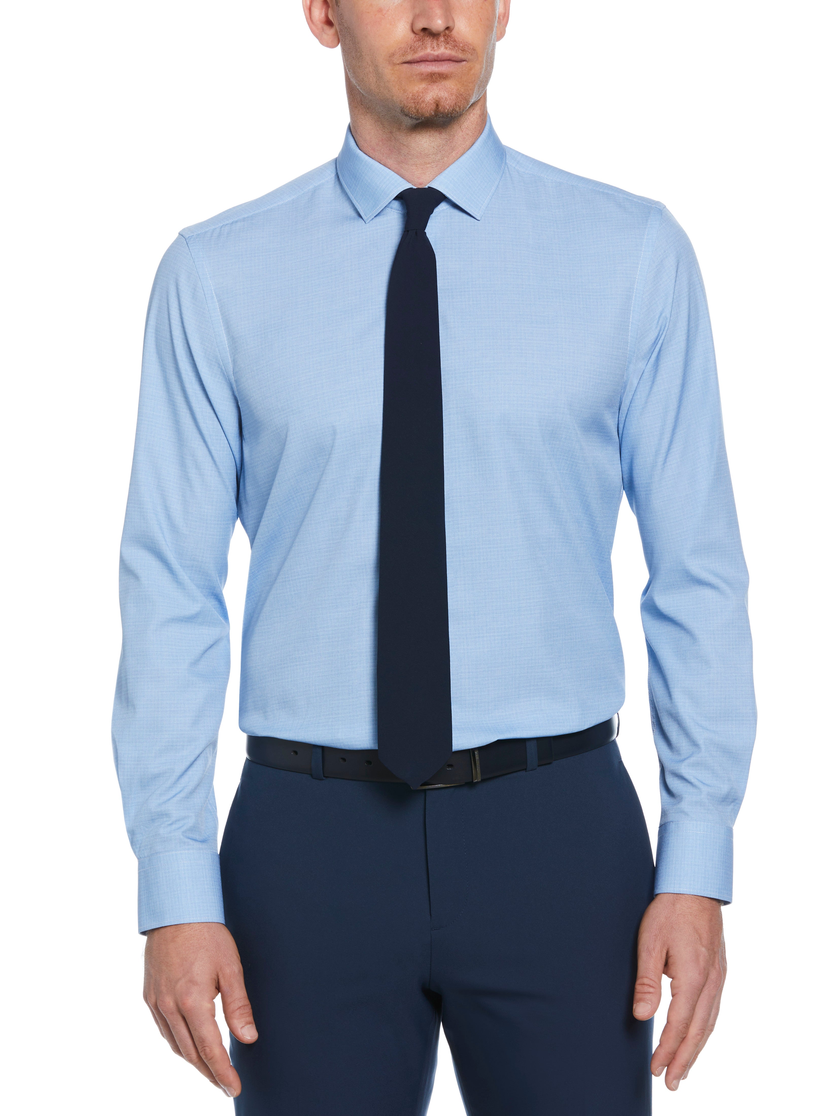 Men's Slim Fit Total Stretch Performance Dress Shirt  Perry Ellis
