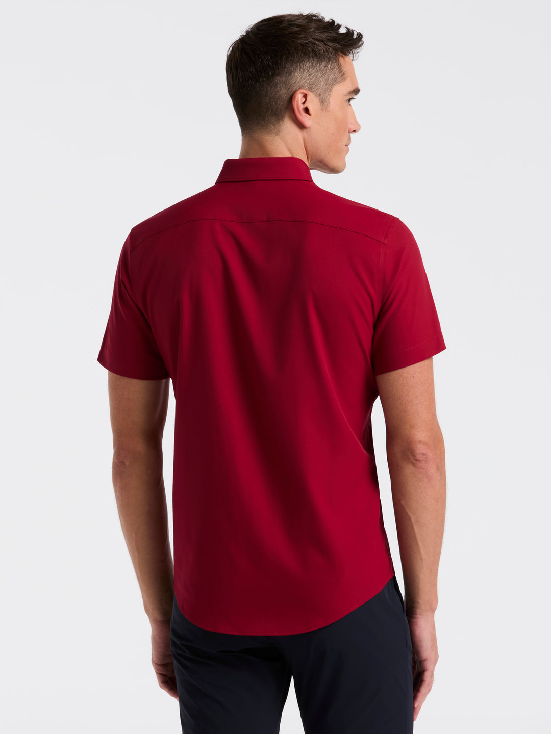 Total Stretch Twill Solid Shirt (Rumba Red)