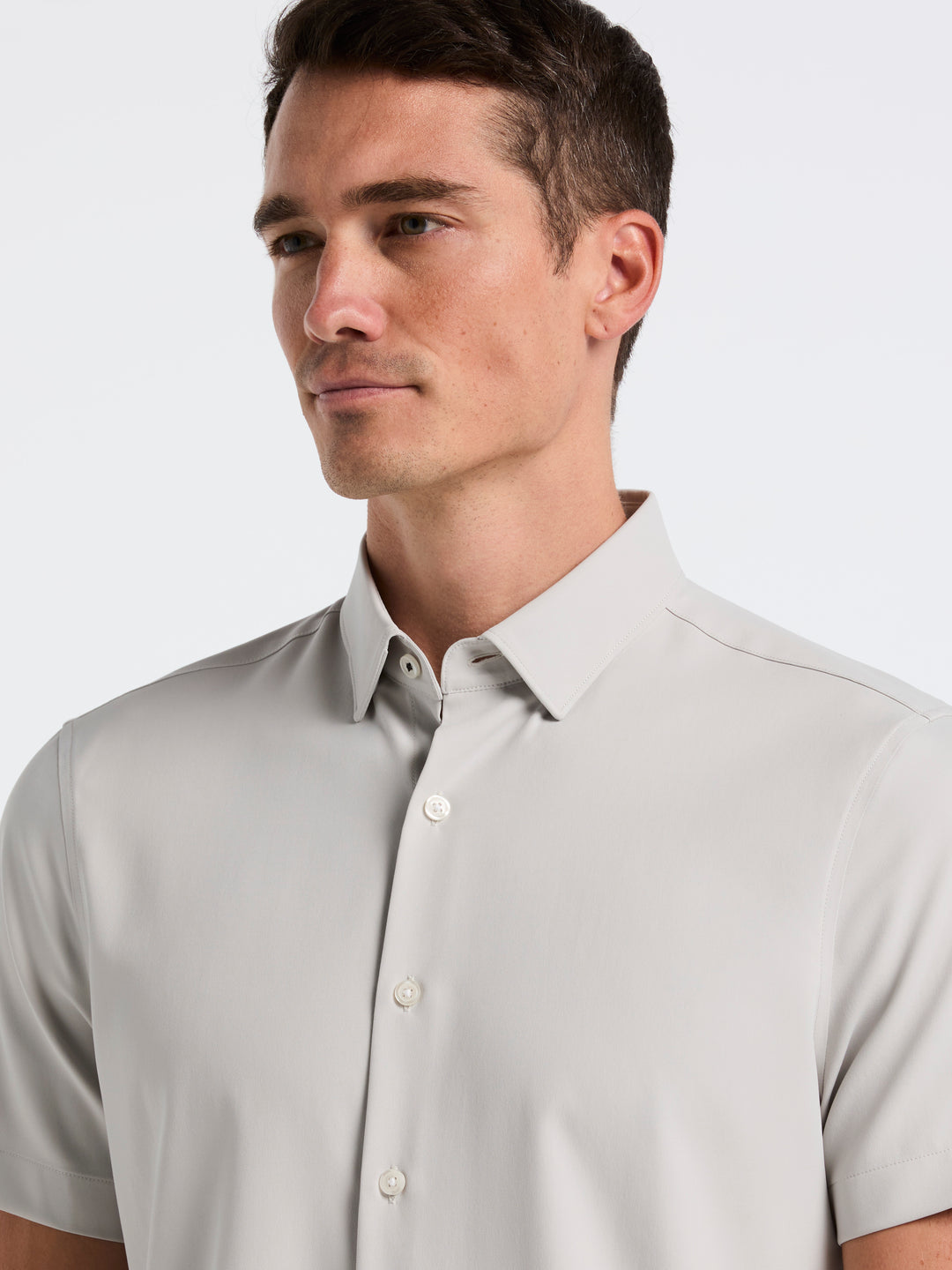 Total Stretch Twill Solid Shirt (Quiet Gray)