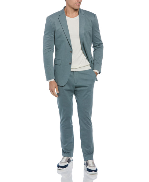 Slim Fit Two Tone Smart Goblin Blue Knit Suit