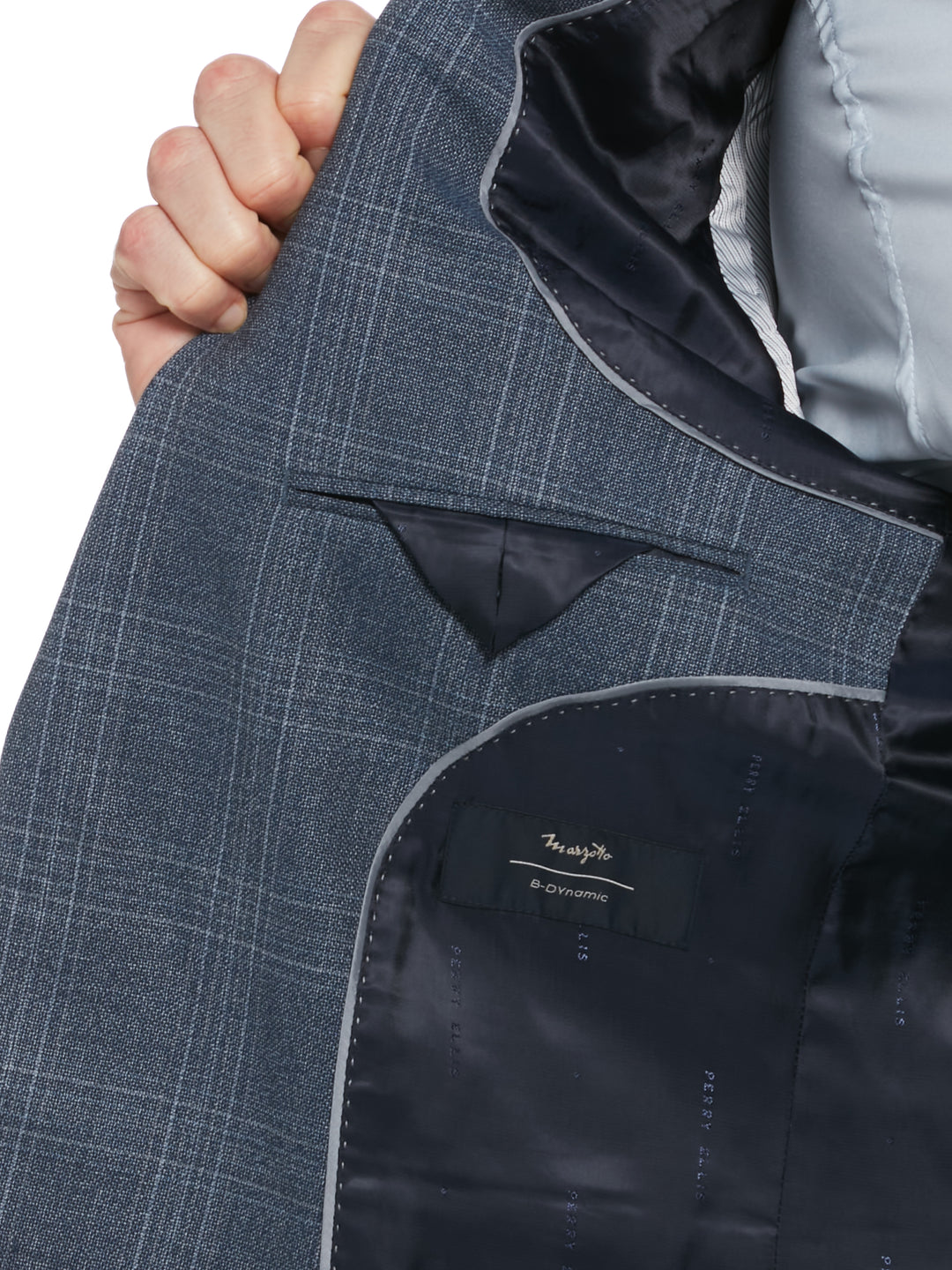 Slim Fit Wool Suit Jacket (Vintage Blue)