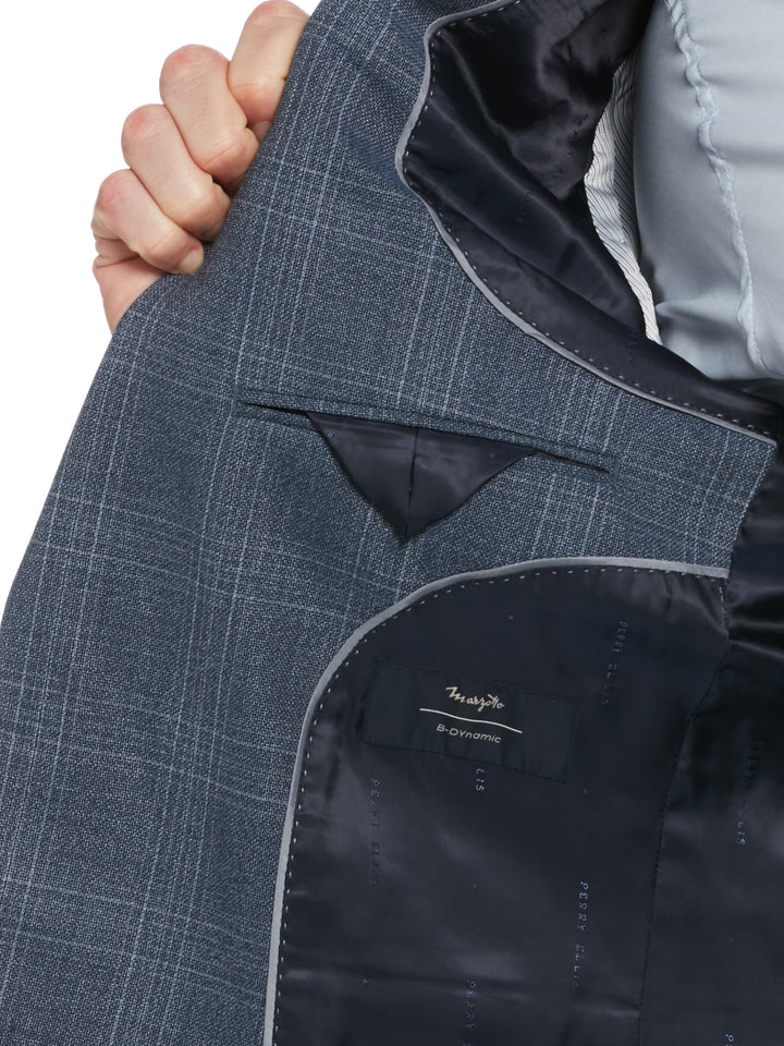 Slim Fit Wool Suit Jacket (Vintage Blue)