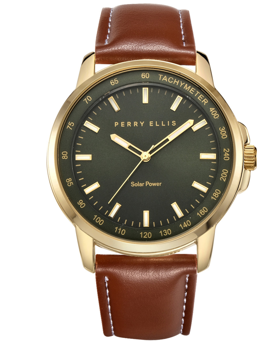 Solar Powered Vegan Leather Watch (Cognac)